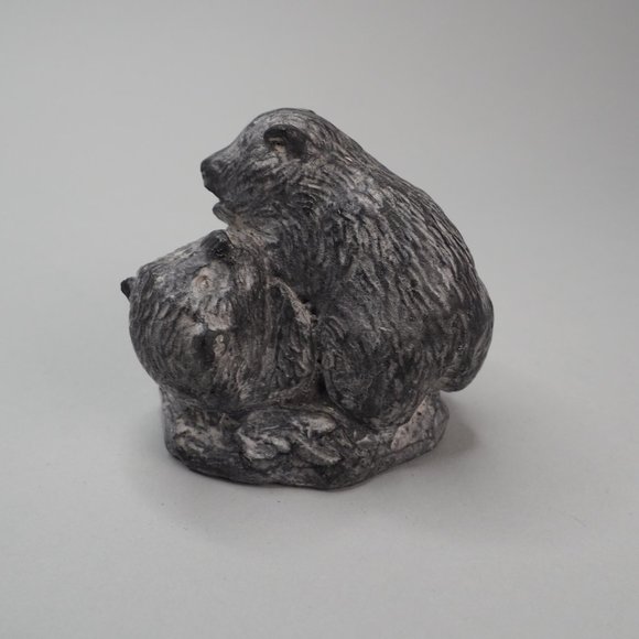 Small Bear Cubs & Beaver Soap Stone Sculptures - Picture 9 of 12
